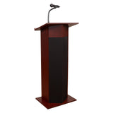 Power Plus Sound Lectern with Mic & Speaker Mahogany
