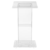 Clear Acrylic Lectern with Shelf