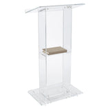 Clear Acrylic Lectern with Shelf