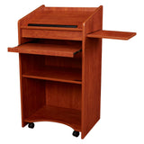 Aristocrat Lectern Shelf Wheels Keyboard Tray Cherry