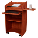 Aristocrat Lectern Shelf Wheels Keyboard Tray