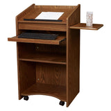 Aristocrat Lectern Shelf Wheels Keyboard Tray