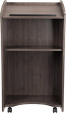 Vision Lectern Curved Contemporary Design with Casters
