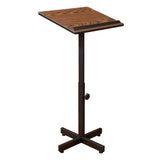 Portable Presentation Lectern Adjustable Height Stand Medium Oak