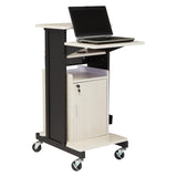 Premium Plus Presentation Cart with Locking Storage Cabinet PRC250