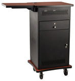 Multi-functional AV Cart Black Steel Locking Drawer Cabinet