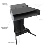 Electric Height Adjustable ADA Lectern with Monitor Mount