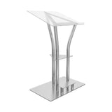 DT Ergo Lectern - Brush Aluminum and Acrylic Surface Aluminum