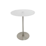 Stainless Steel Acrylic Round Table Frosted Acrylic Small Table