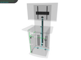 Information Display Kiosk Lectern with TV Monitor Mount
