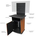 Information Display Kiosk Lectern with TV Monitor Mount