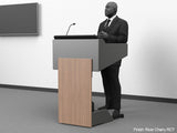 Electric Height Adjustable ADA Lectern with Monitor Mount
