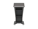 Mobile Modern Lectern with Hidden Wheels