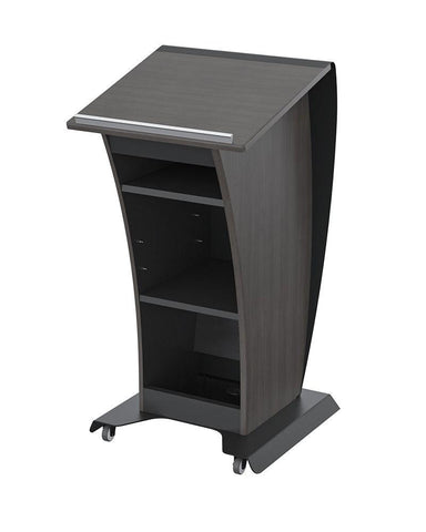 Mobile Modern Lectern with Hidden Wheels