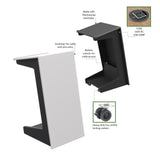 Modern Mobile Lectern with Outlet and USB Power LEX72