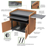 Large Surface Flat Top Multimedia Lectern PD3008