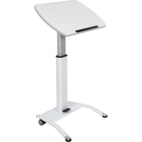 Pneumatic Height Adjustable Lectern and Tilting Table Top Stand - Buy Online at PodiumStop.com