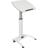 Pneumatic Height Adjustable Lectern and Tilting Table Top Stand