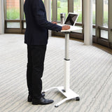 Pneumatic Height Adjustable Lectern and Tilting Table Top Stand