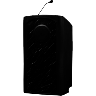 Classic Presenter Podium Package with Speaker Options Black One Internal No External