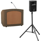 Tabletop Presenter Lectern Package - Speaker Included Beige Granite External No