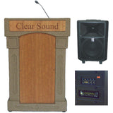 The DaVinci Freedom Podium - Wireless Mic & Speaker Beige Granite