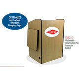 Multimedia Presentation Podium with Casters & Adjusting Shelf