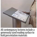 Contemporary Curved Panel Lectern with Wireless-Sound by JY Sound