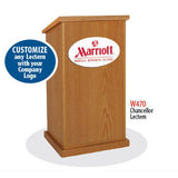 Chancellor Solid Veneer Wood Lectern - Wireless Sound SW470
