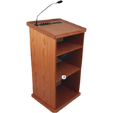 Chancellor Solid Veneer Wood Lectern - Wireless Sound SW470