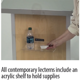 Contemporary Curved Panel Lectern with Wireless-Sound by JY Sound