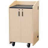 Flat Top Lectern with Cabinets - AVFI LE3050