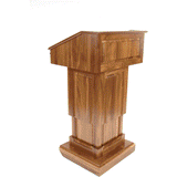 Adjustable Height Solid Wood Lift Lectern - The Counselor