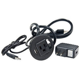Round AC Power Outlet & USB Charging Port AVFI CUB3