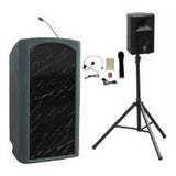 Wireless Podium Package - Classic Freedom Speaker & Mics Gray Granite No Logo