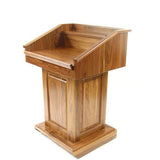 Adjustable Height Solid Wood Lift Lectern - The Counselor