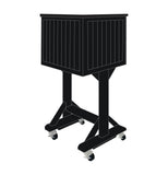 Director's Outdoor Podium Half Size Rolling with Storage Flat Top