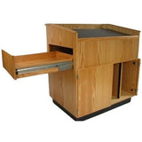 Educator Multimedia Large Lectern by Executive Wood Walnut