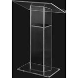 Large "Wing" Style Acrylic Lectern with Shelf - JY Sound SN3055 Clear Amplivox
