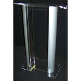 Contemporary Acrylic Podium with Aluminum Metal Side Posts
