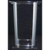 Contemporary Acrylic Podium with Aluminum Metal Side Posts