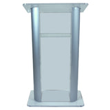 Contemporary Acrylic Podium with Aluminum Metal Side Posts