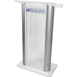 Contemporary Acrylic Podium with Aluminum Metal Side Posts