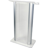 Contemporary Acrylic Podium with Aluminum Metal Side Posts