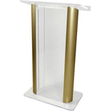 Contemporary Acrylic Podium with Aluminum Metal Side Posts