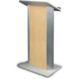 Contemporary Flat Panel Lecterns - Non-Sound - JY Sound Hardrock Maple Front Satin Anodized Aluminum