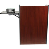 Multimedia Presentation Podium with Casters & Adjusting Shelf