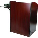 Multimedia Presentation Podium with Casters & Adjusting Shelf