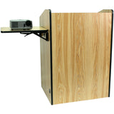 Multimedia Presentation Podium with Casters & Adjusting Shelf