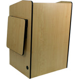 Multimedia Presentation Podium with Casters & Adjusting Shelf